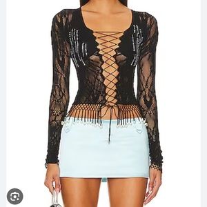 POSTER GIRL Black Nixie Blouse